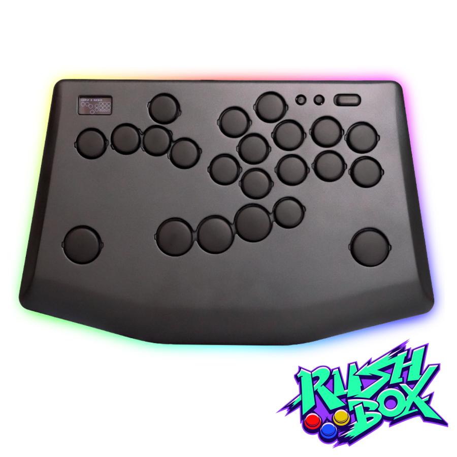 Rushbox Click レバーレスコントローラー 22+2ボタン 0.3mmマイクロスイッチ PC/Switch/Switch2対応 | 