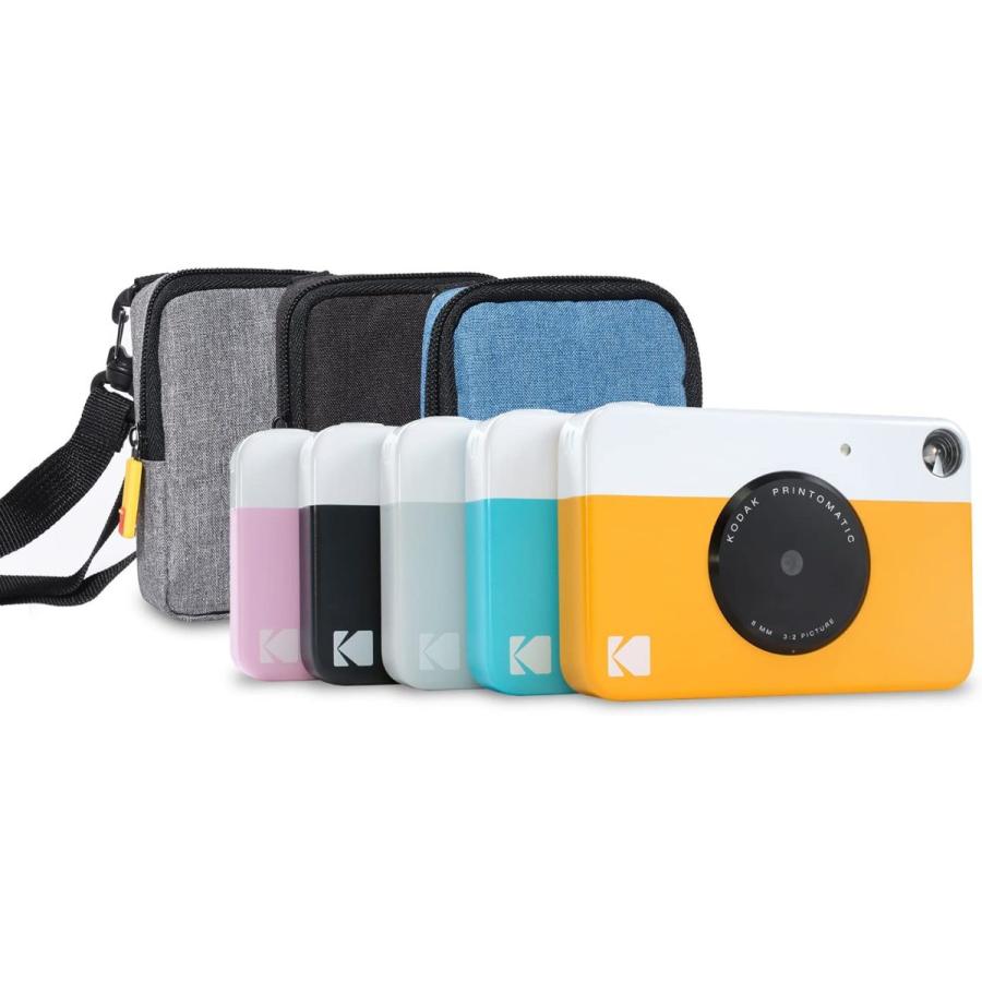 21秋冬新作 カメラ プリント インスタント デジタル Printomatic Kodak ブラック 思い出を瞬時に印刷 ステッカー ペーパー フォト 2x3 Zink フィルムスキャナー Proksi Si