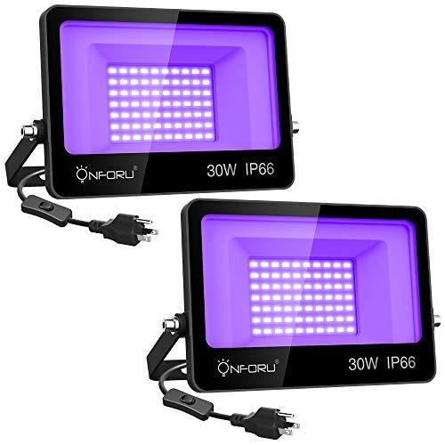 車 バイク 自転車 幻想的 Onforu 2個パック 30w Uv Led ブラックライト フラッドライト プラグ付き 5フィートケーブル Ip66 防水 ブラックライトパーティー ステージ照明 水槽 ボ Gbjbffkmrt Sakphotography Com