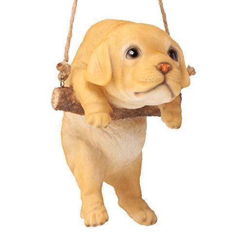 【18％OFF】 Design 彫刻 犬 吊り下げ パーチ 子犬 実験室 黄色 Toscano ラケットバッグ