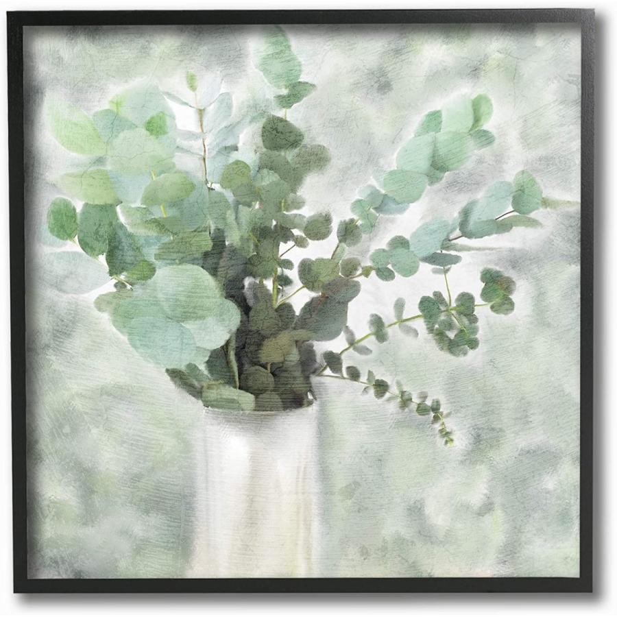 安い超高品質 Stupell Industries セージグリーン 絵の具 ユーカリ 白い花瓶 フレーム入りテクスチャアート 12 X 12 マルチカラー B07n2xrhww モイストア 正規 中古 Psn Org Ph