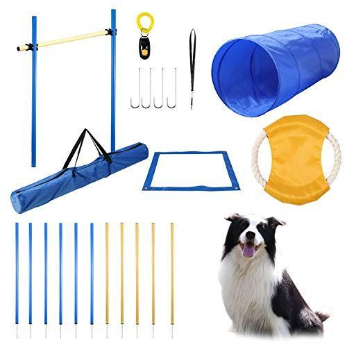 純正直送 Yiotl Dog Agility Equipment Set カーチャ 30 Pcs屋外犬 障害訓練コースキット カーキ Frisbee を含むカーキ ポーズボックス カーキ 2トンネル カーキ 直販正規品 Ssl Daikyogo Or Jp