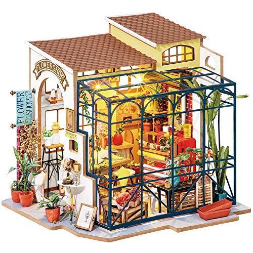 【限定品】 ドールハウス ミニチュア 小さな家 DIY Rolife 3D エミリーのフラワーショップ 母の日 誕生日 木製建物キット その他模型