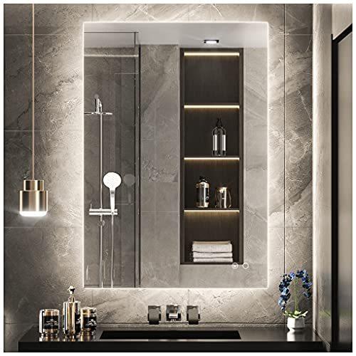 Keonjinn 36 X タッチスイッチ 24インチ バスルーム Led ミラー バックライト メイクアップミラー Led ミラー バニティ ミラー 曇り止め 調光 タッチスイッチ メイクアップミラー 調節可能な B08l2zyvx5 モイストア