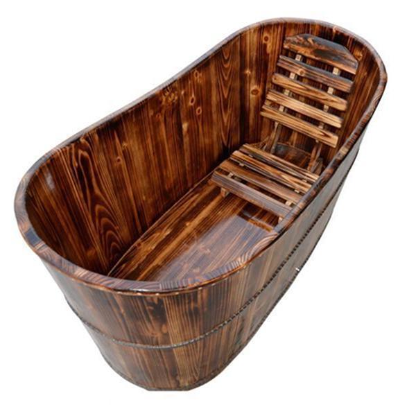 天然木製浴槽　風呂おけ　成人風呂バケツ家庭用多機能　湯桶　風呂おけ　多くの選択可能