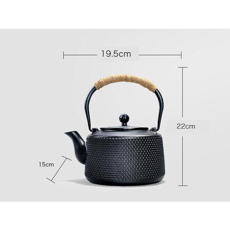 新版南部鉄器 伝統工芸品 鉄瓶 対応 炭火 鉄急須 直火 ガス 茶こし付き ih調理器 電気コンロ 1500ml 食器、グラス、カトラリー 南部鉄器 IRONCRAFT 急須 中尊寺 0.3L OH 442