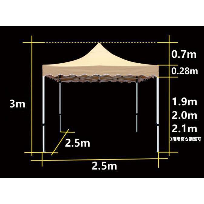 防雨 屋外 おしゃれ折りたたみテント ナイトマーケットテント 屋台 キャノピー 日よけ傘 四隅足 厚手 タープテント 