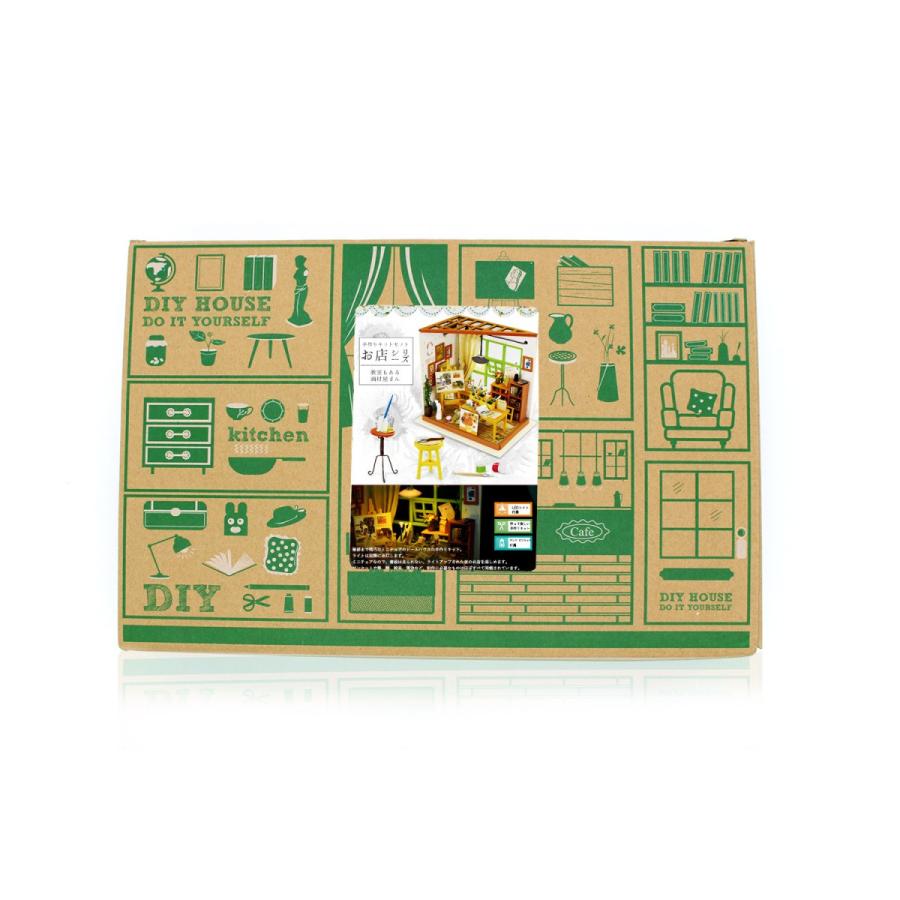 ドールハウス ミニチュア 手作りキットセット おしゃれなお店 Ledライト付属 教室もある画材屋さん b3 ドールハウスと雑貨 Moin Moin 通販 Yahoo ショッピング