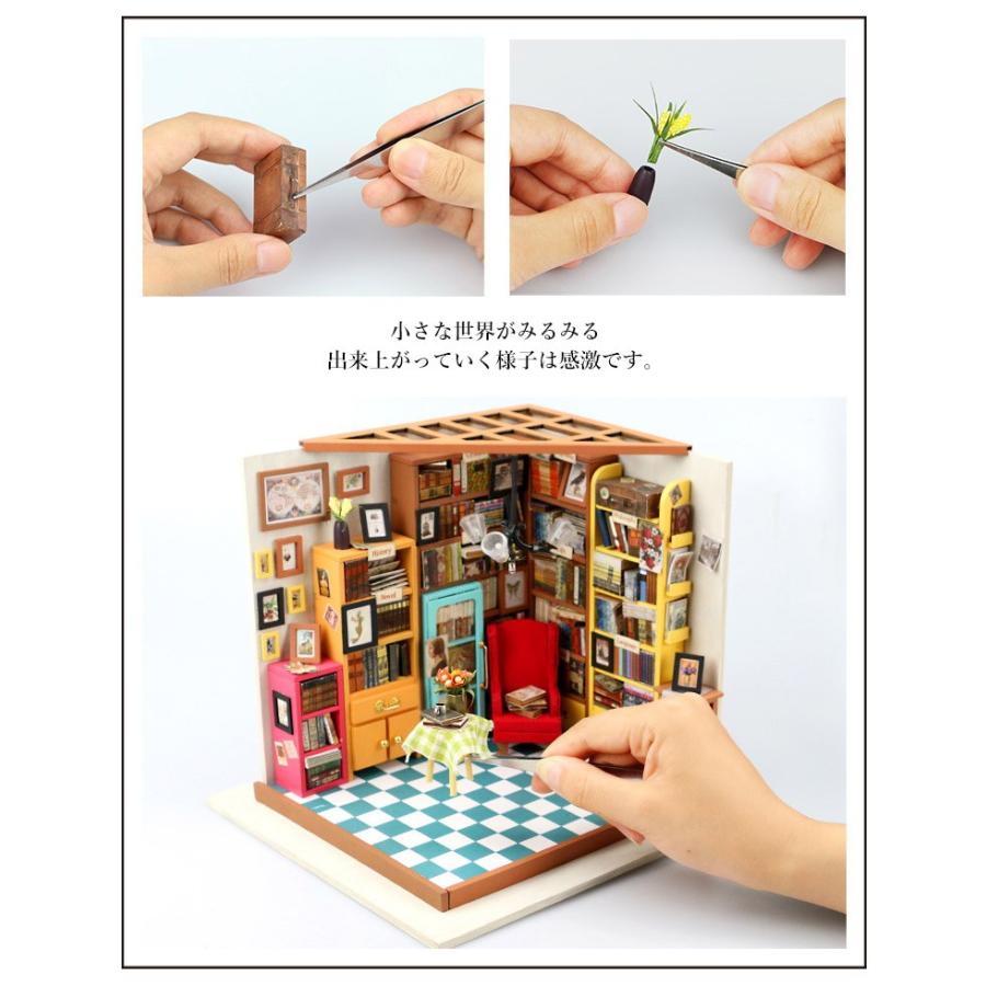 おしゃれなお店シリーズ ドールハウス ミニチュア 手作りキットセット おしゃれなお店 Ledライト付属 天井まで本でいっぱいの本屋さん b4 ドールハウスと雑貨 Moin Moin 通販 Yahoo ショッピング