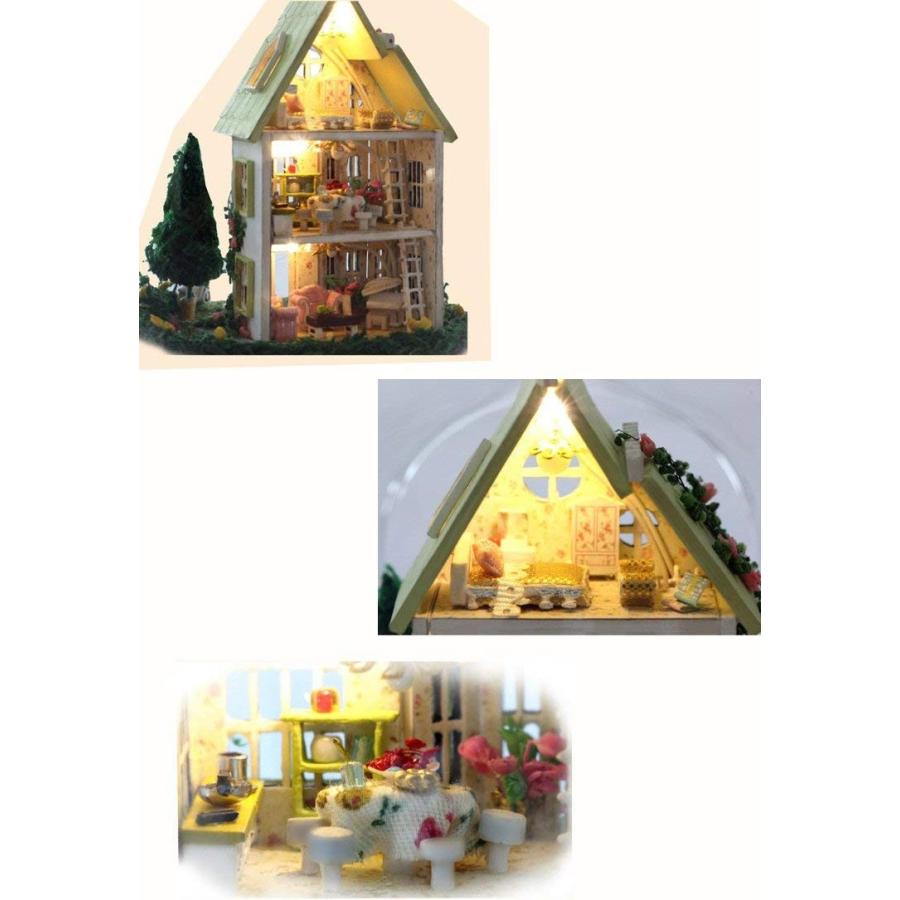 ミニチュア ドールハウス キットセット 音感センサー 搭載 ガラス