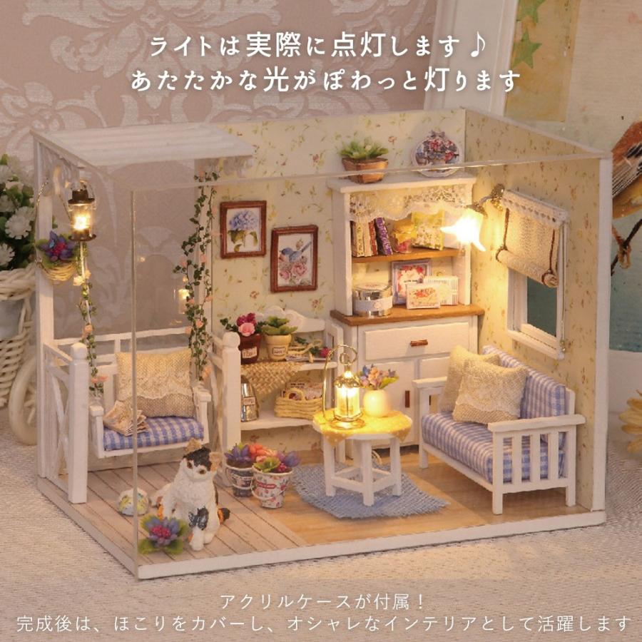 1/24 ドールハウス ミニチュア DIY 手作りキット 子猫日記 猫 ねこ かわいい インテリア おしゃれ |LEDライト+アクリルケース｜moin-moin｜03