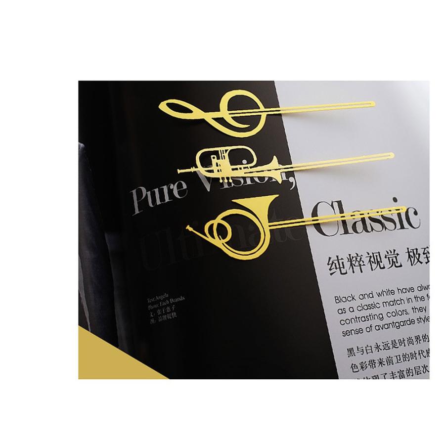 しおり ブックマーク楽器 4つセット ゴールド 金 音楽 好きの方への