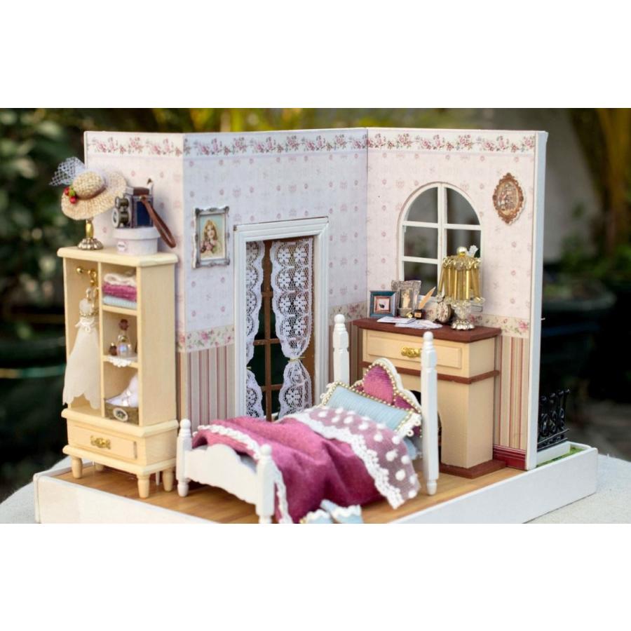 ドールハウス ミニチュア 手作りキット セット360度 楽しめる LED