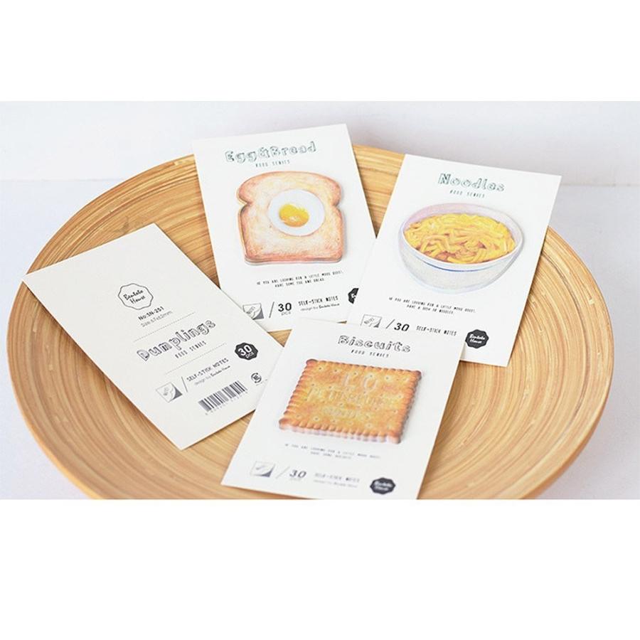 付箋 ふせん メモ 本物 そっくり ！ 美味しそうな食べ物 4種セット