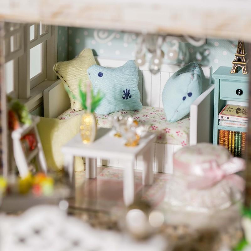 ドールハウス、ミニチュアハンドメイド ドールハウス ミニチュア 手作りキット セット 現代モダン