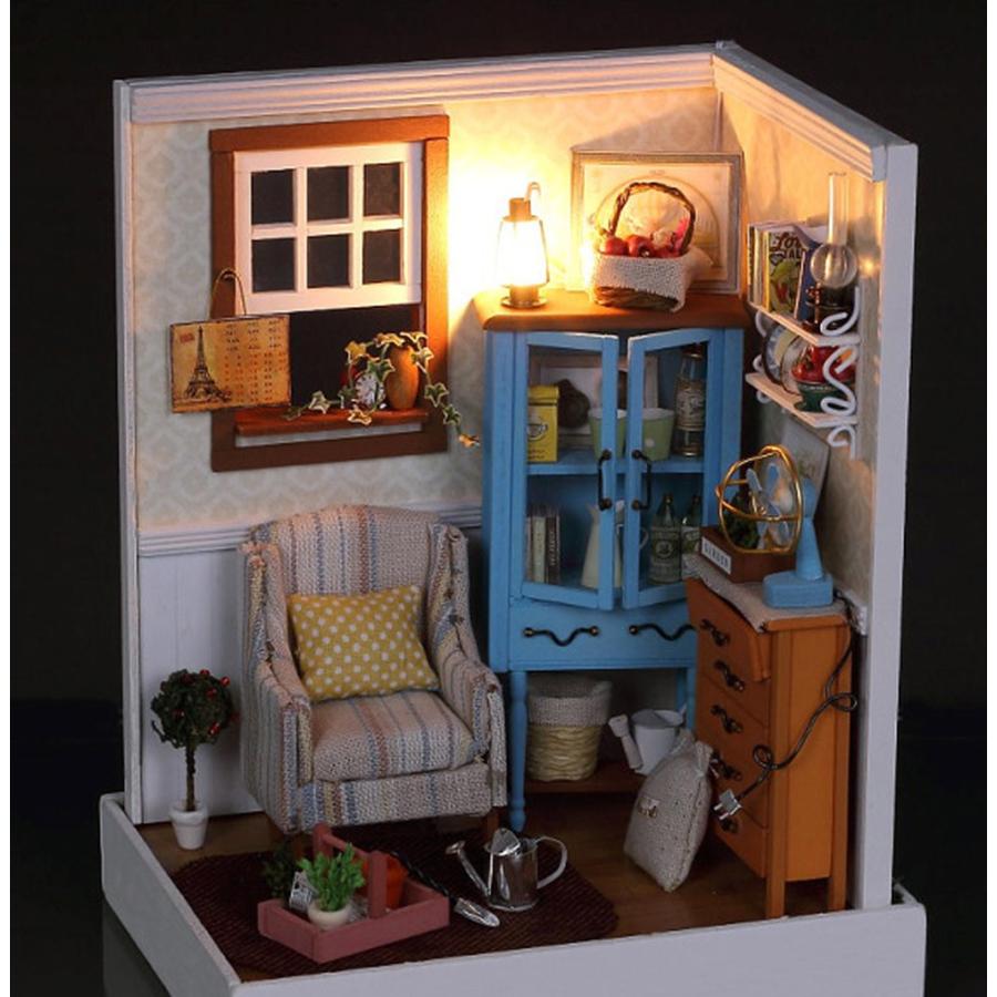 ミニチュア ドールハウス ランプ 小物 洗面 アンティーク セット 1/24 ドールハウス ミニチュア 手作りキット セット北欧風