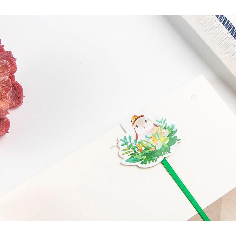 ハンドメイド　ブックマーカー　しおり　«No.292»　うさぎ　フラワー　お花 61DLHrmhf+L.jpg_BO30,255,255,