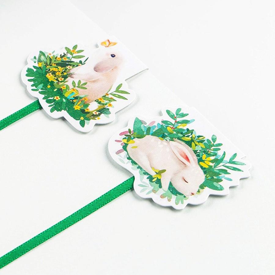ハンドメイド　ブックマーカー　しおり　«No.292»　うさぎ　フラワー　お花 61DLHrmhf+L.jpg_BO30,255,255,