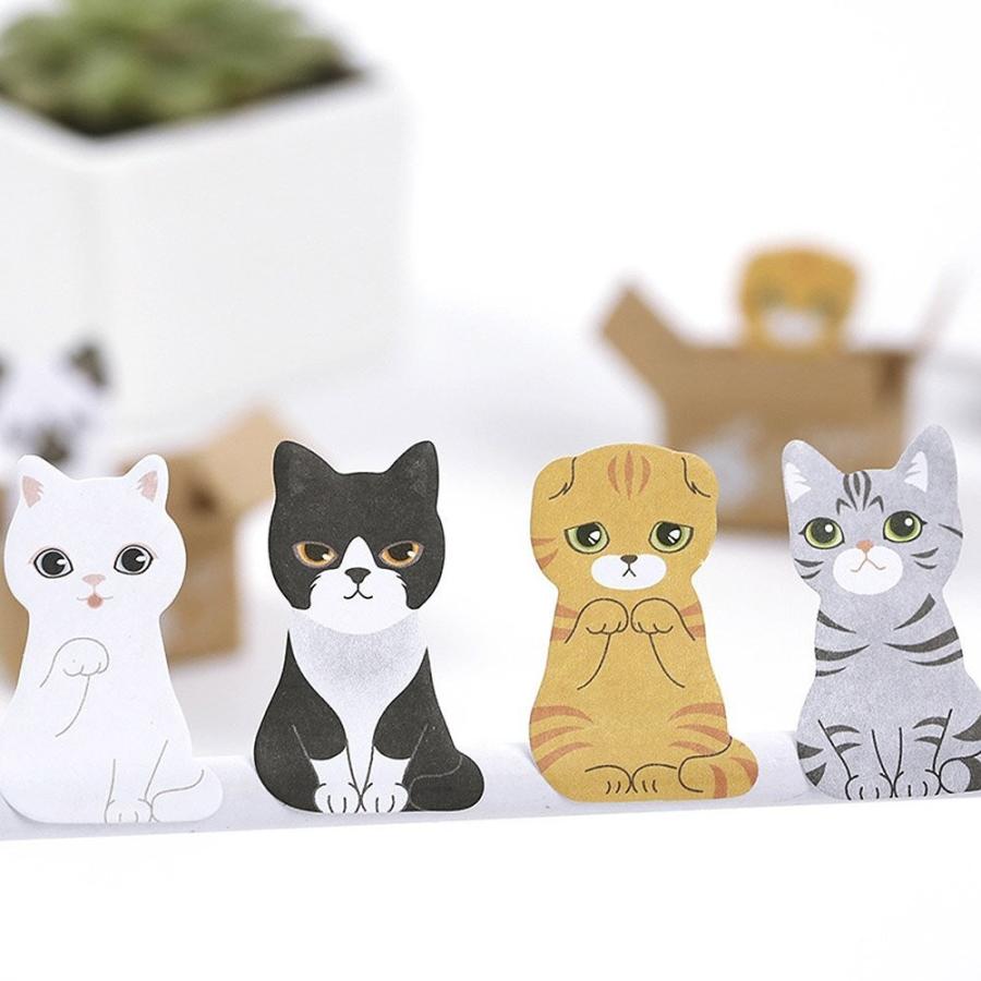付箋 ふせん メモ段ボール好きのねこたち ダンボール 猫 ハウス 5匹