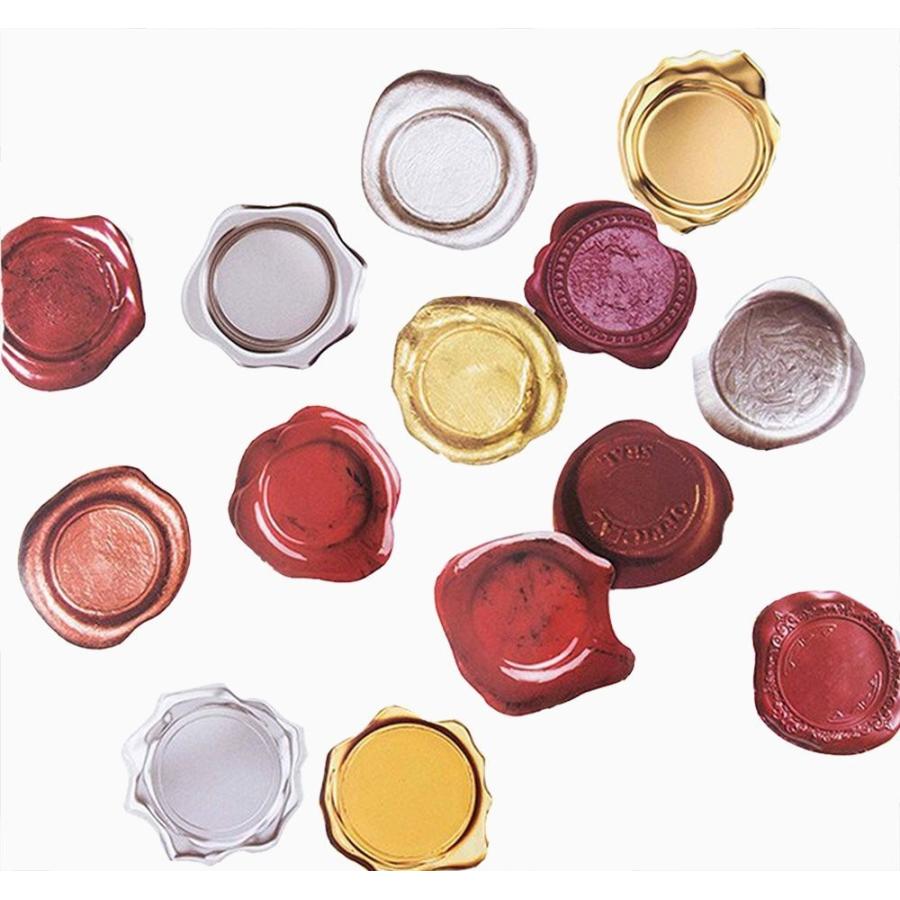 シールシーリング ワックス スタンプ 風 ろう 封蝋 レッド ゴールド