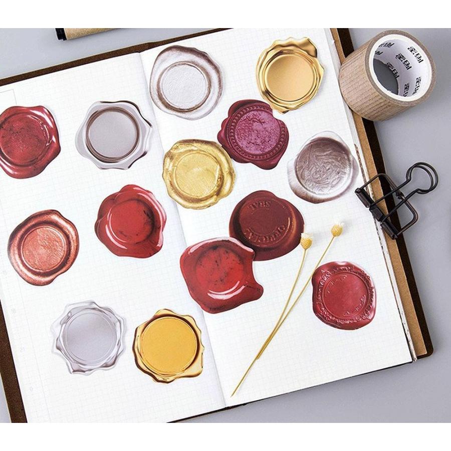 カラフル封蝋フレークシール45枚