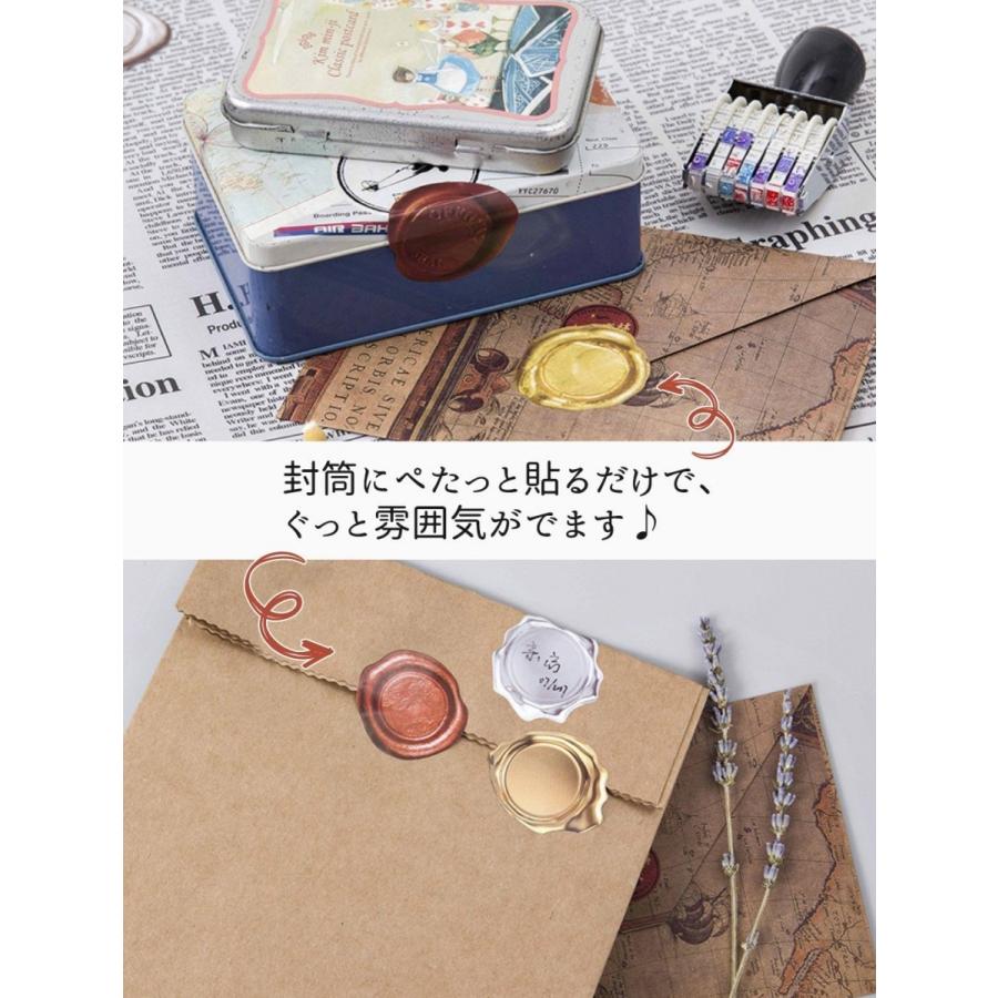 シールシーリング ワックス スタンプ 風 ろう 封蝋 レッド ゴールド
