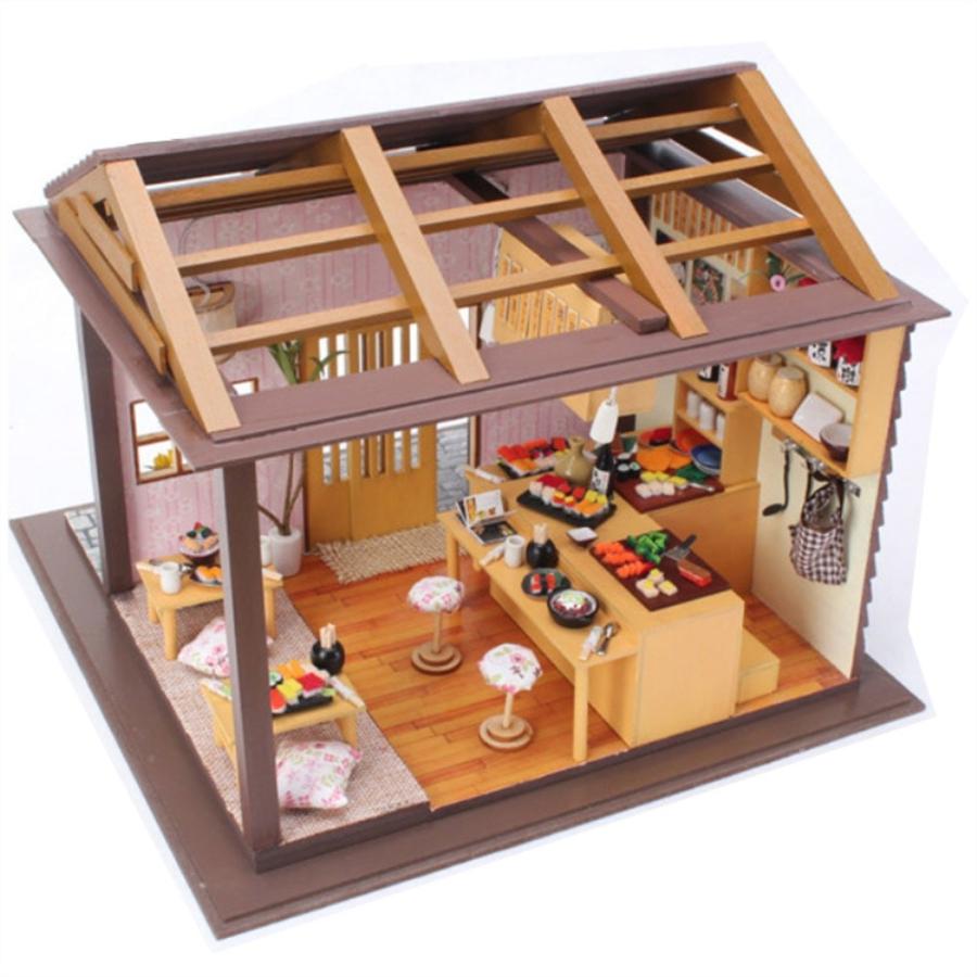 ドールハウス ミニチュア 手作りキット 回らないお寿司屋さん ドールハウス ミニチュア 手作りキット 回らないお寿司屋さん