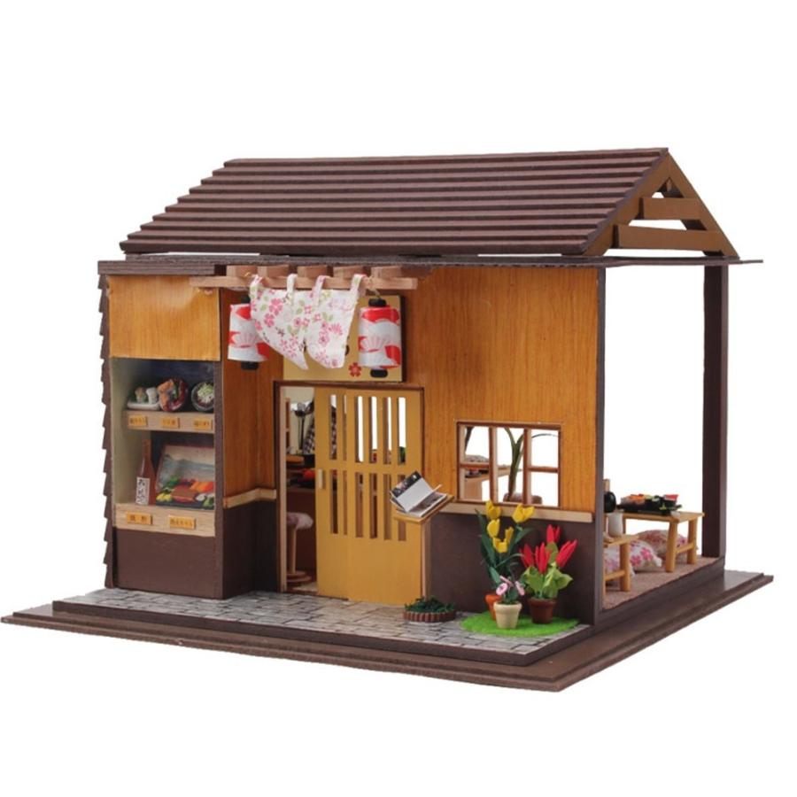 ドールハウス ミニチュア 手作りキット 回らないお寿司屋さん