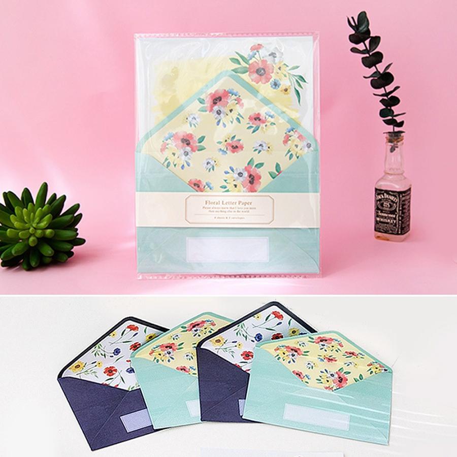 レターセット 手紙 花柄 フラワー 花 鮮やか おしゃれ 上品 2種セット 便箋4枚 封筒 2枚 2つ セット 1809ltrs5 ドールハウスと雑貨 Moin Moin 通販 Yahoo ショッピング