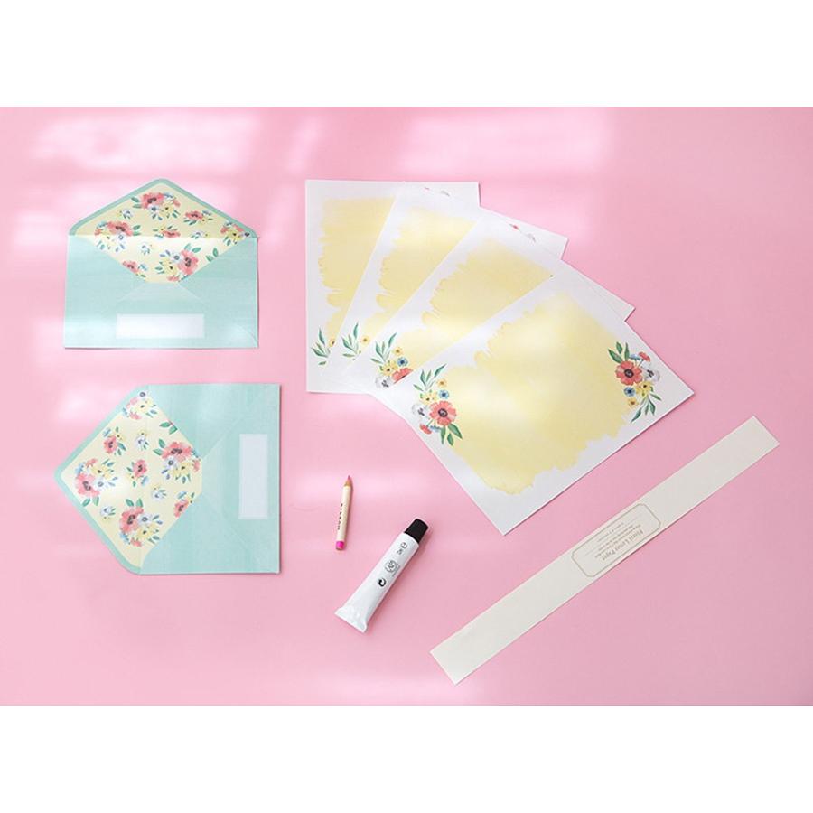 レターセット 手紙 花柄 フラワー 花 鮮やか おしゃれ 上品 2種セット 便箋4枚 封筒 2枚 2つ セット 1809ltrs5 ドールハウスと雑貨 Moin Moin 通販 Yahoo ショッピング