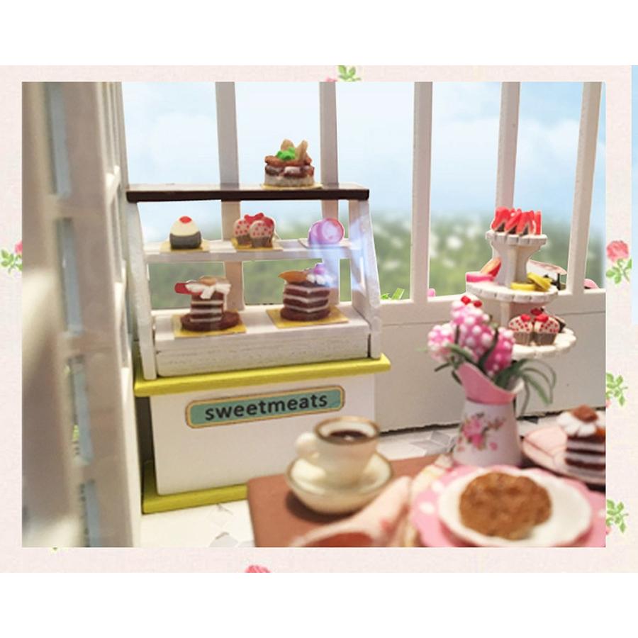 ドールハウス ミニチュア 手作りキット 全面ガラスのケーキ屋さん 