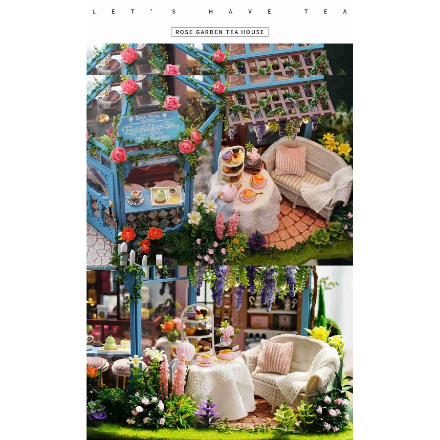 ドールハウス ミニチュア 手作りキット 薔薇庭園 ティーハウス ドールハウス ミニチュア 手作りキット 薔薇庭園 ティーハウス