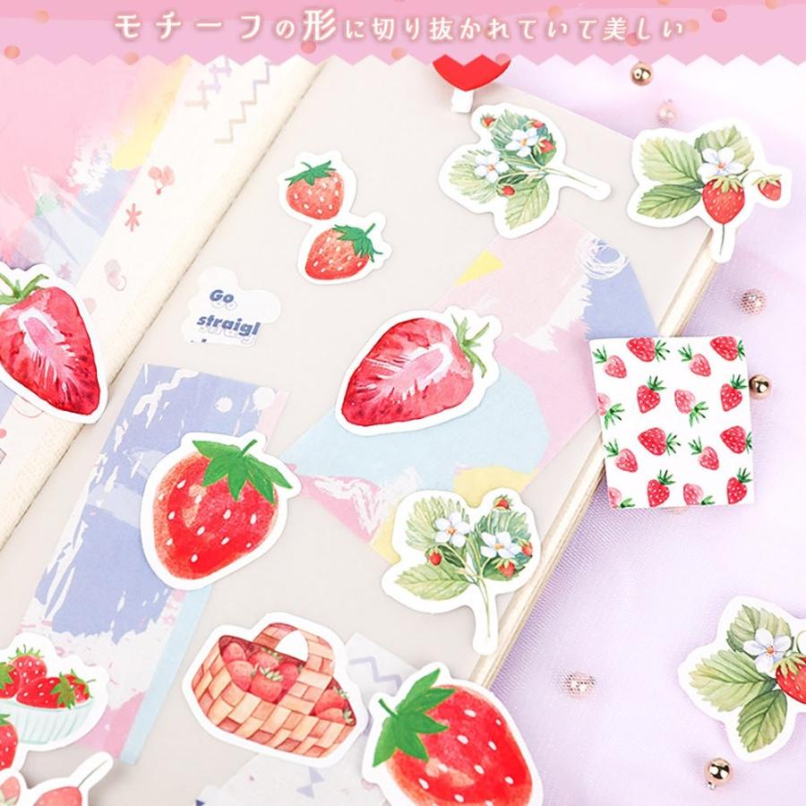 シールフレークシール いちご 苺 リアル / スケジュール 手帳 アルバム