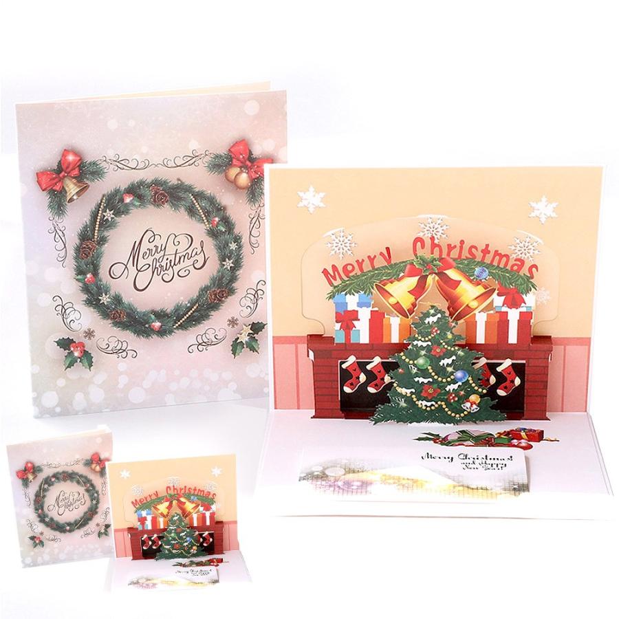 クリスマスカード グリーディング 飛び出す 立体 3D | パーティー プレゼント 暖炉 ( 立体カード+メッセージカード+封筒×2つセット )  :1911me92:ドールハウスと雑貨 moin moin - 通販 - Yahoo!ショッピング