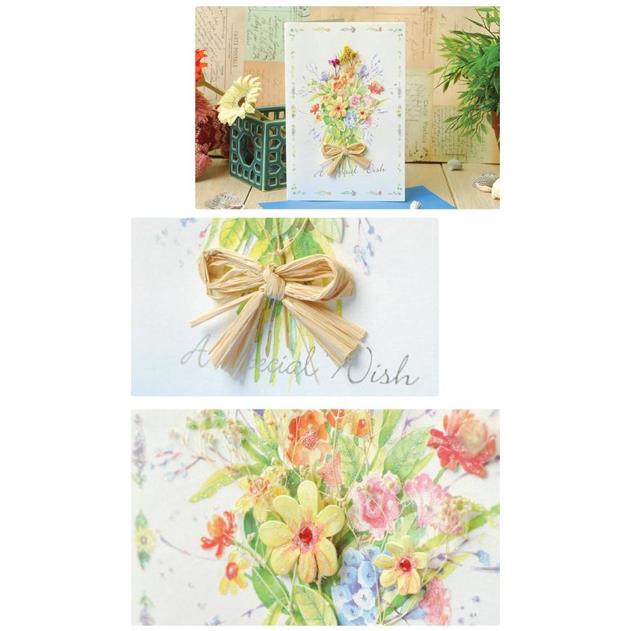 メッセージカード サンキュー 誕生日バースデー ドライフラワー リボン 立体 3d 箔押し ゴールド 花束 花 カード 中紙8種セット 1911me99 ドールハウスと雑貨 Moin Moin 通販 Yahoo ショッピング