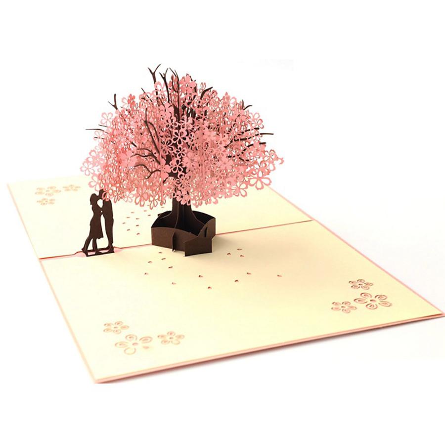 60%OFF】 moin メッセージ カード お花見 値下げ中❣️メッセージ カード 桜 3D 飛び出すお祝い 誕生日 母の日 ピンク