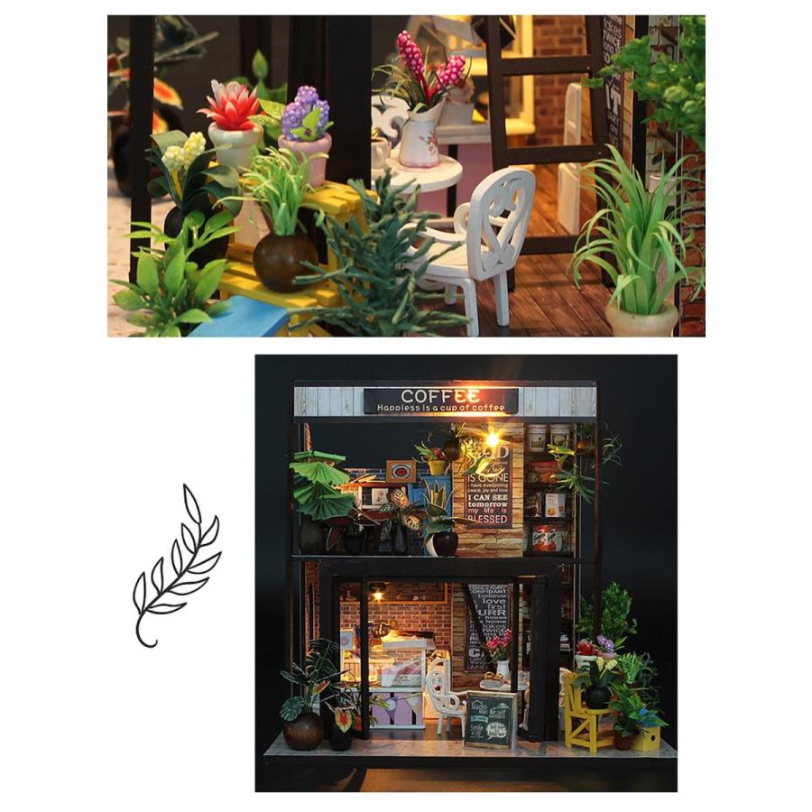 送料無料 ドールハウス ミニチュア DIY 手作りキット 植物たくさんの
