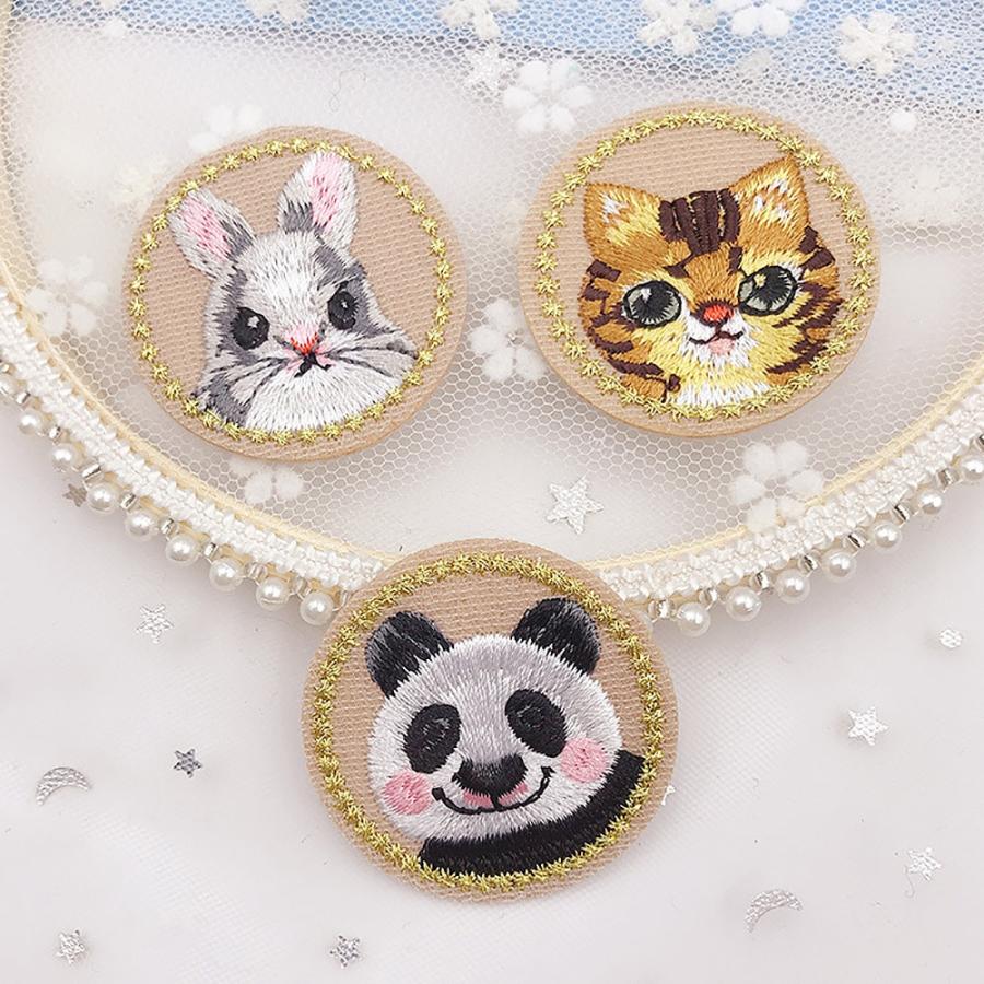 ブローチ ピン コサージュ アクセサリーアニマル 動物 刺繍 丸 円 パンダ うさぎ 猫 3種セット 07brch7 ドールハウスと雑貨 Moin Moin 通販 Yahoo ショッピング