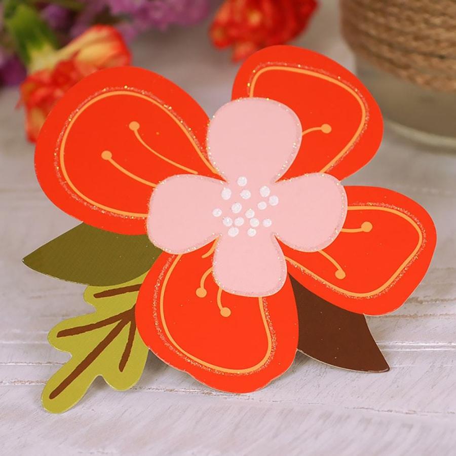 メッセージカードお花畑 花 フラワー ブーケ | プレゼント 寄せ書き 大容量 ミニ レター ラメ キラキラ | カード+封筒 12種セット |  | 09