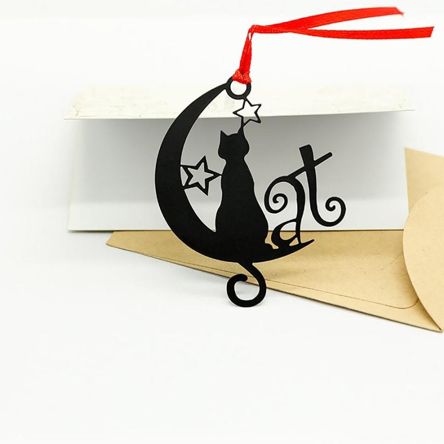しおり ブックマーク 猫好きにはたまらない 猫 ネコ 影絵 赤 リボン 黒 ブラック シルエット 繊細 ステンレス金属 5つセット | 花蝶猫月  :20102sor4:ドールハウスと雑貨 moin moin - 通販 - Yahoo!ショッピング