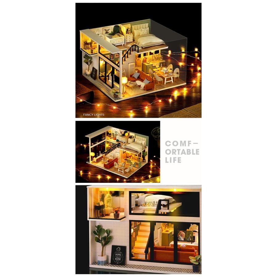 ドールハウス ミニチュア 手作りキット | 二階建てモデルルーム風