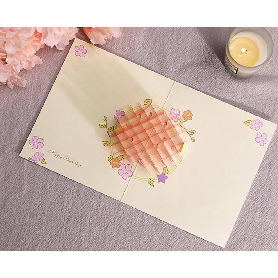 メッセージカード ポップアップカード+封筒 2つセット | 透明 クリア