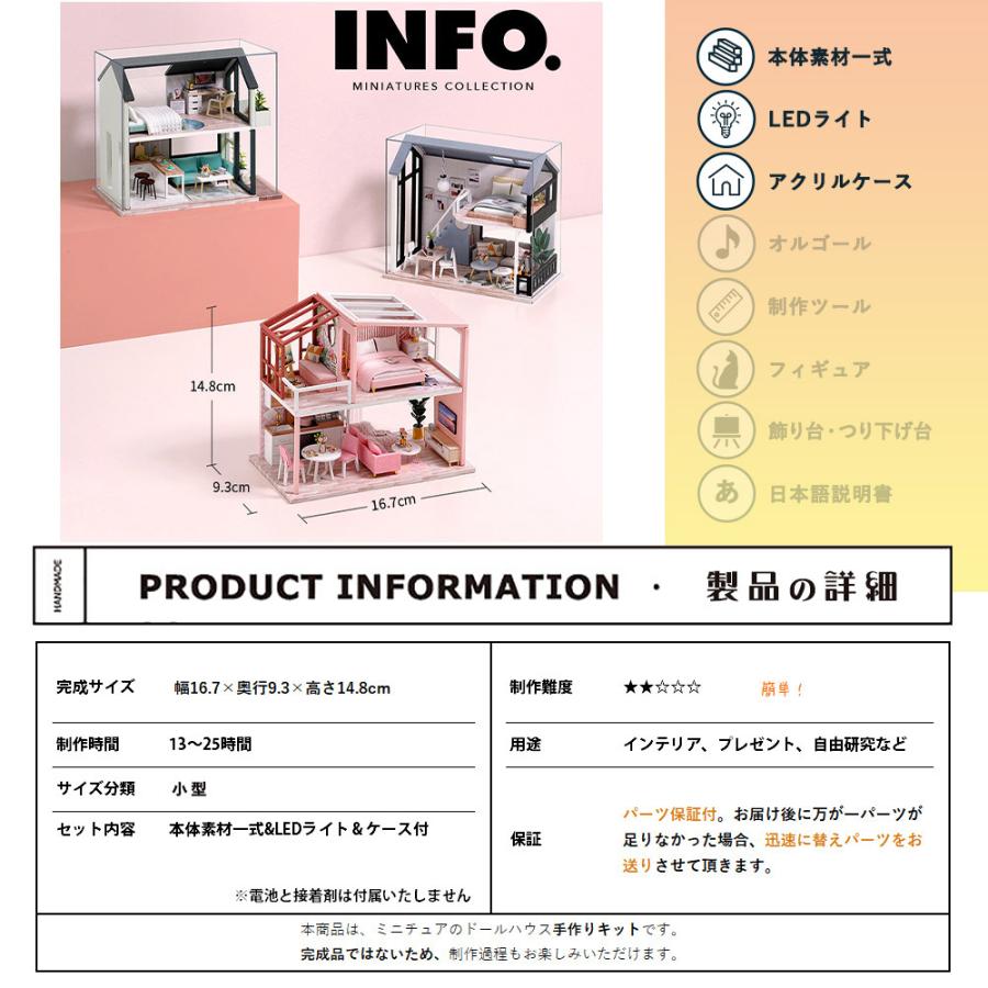 1/24 ドールハウス ミニチュア 手作りキット セット北欧風