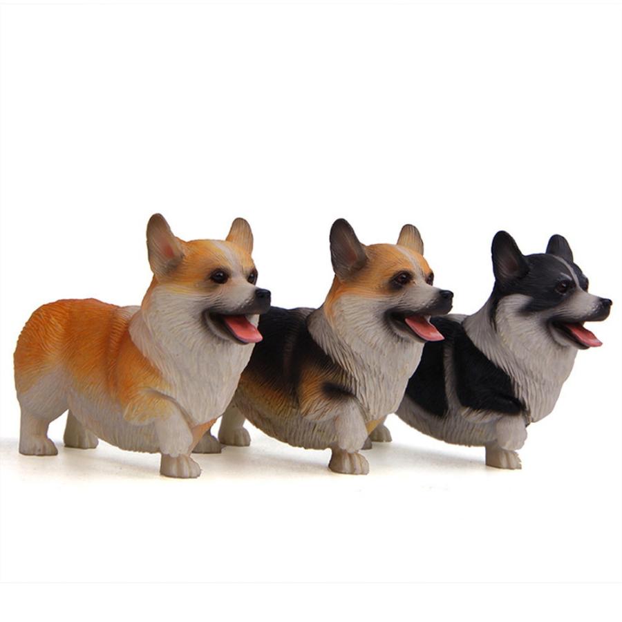 コーギー 犬 フィギュア 置物 オーナメントにっこり お散歩 出発