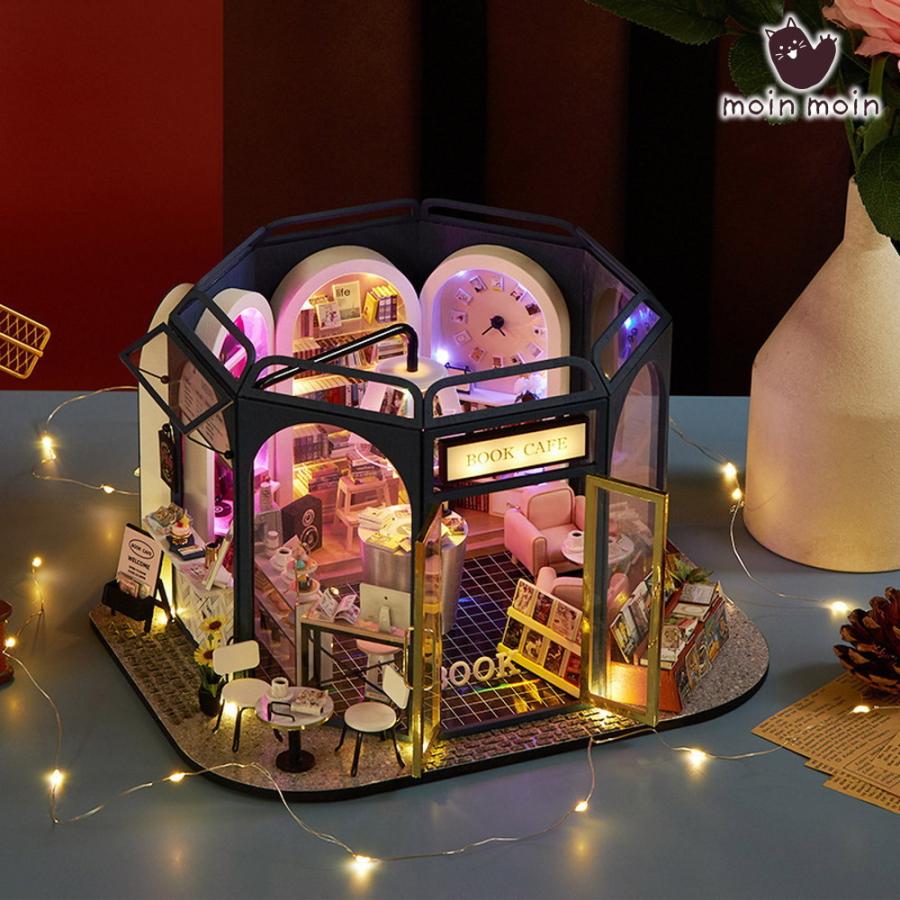 1/24 ドールハウス ミニチュア 手作りキット セットブック カフェ 本屋