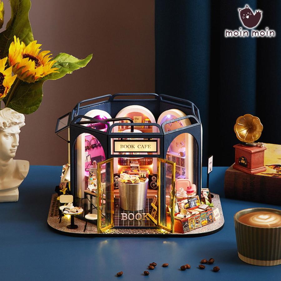 1/24 ドールハウス ミニチュア 手作りキット セットブック カフェ 本屋