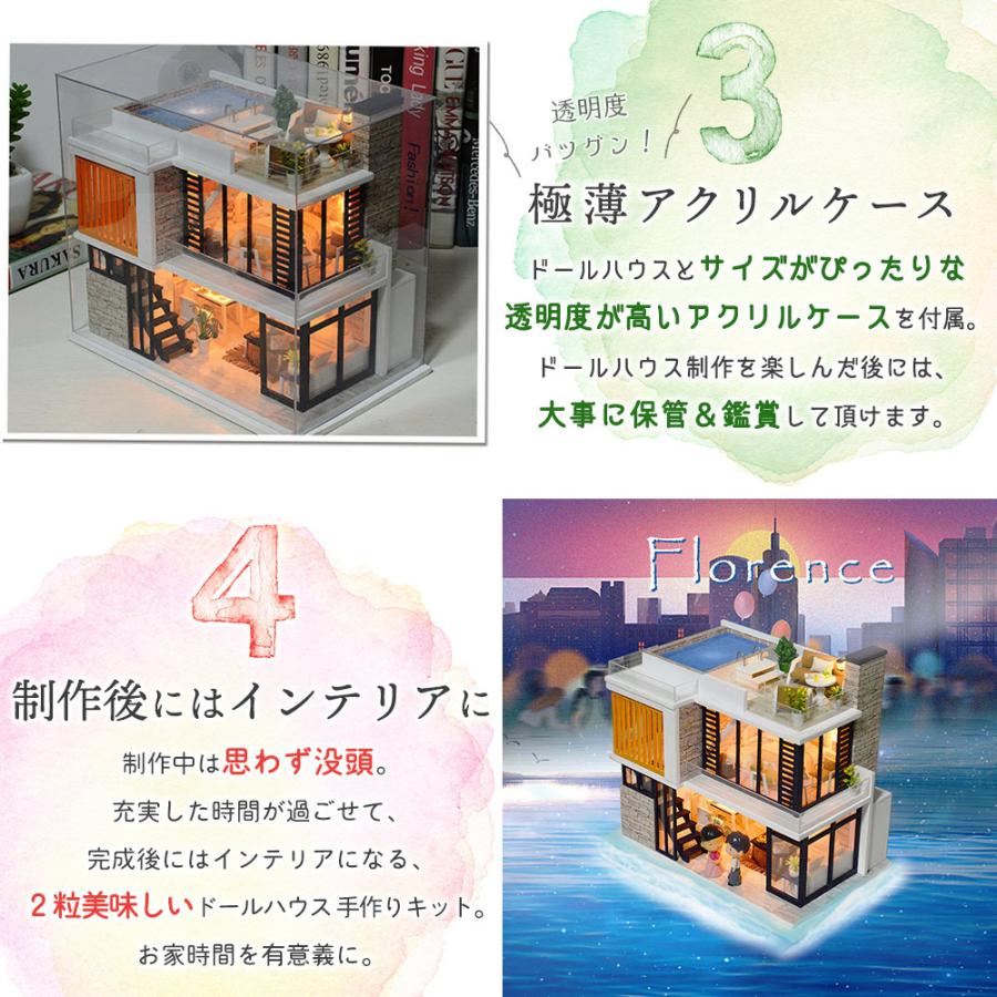 1/24 ドールハウス ミニチュア 手作りキット 英語説明書 モダン