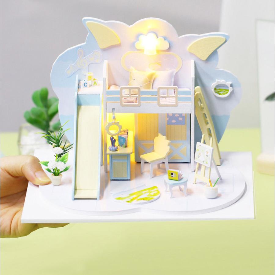 1/24 ドールハウス ミニチュア 手作りキット セット英語説明書 羊