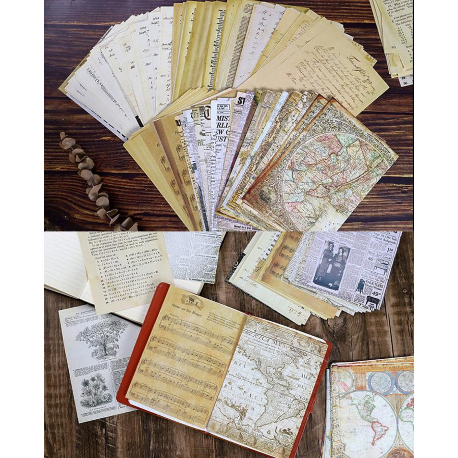 ② コラージュ素材 紙 ペーパー ラッピング コラージュ 素材 8種 (1種@15種×2枚ずつ×8種