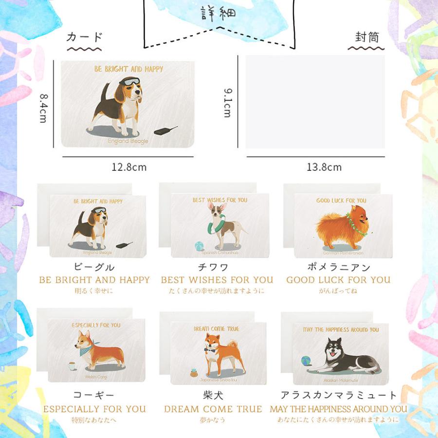 メッセージカード 犬 ドッグ 6種セット 封筒付 キラキラ ハスキー ポメラニアン ビーグル コーギー アラスカンマラミュート 柴犬 チワワ 2109me186 ドールハウスと雑貨 Moin Moin 通販 Yahoo ショッピング
